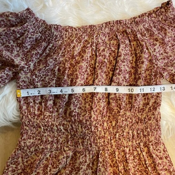 Aeo Off The Shoulder Print Dress - NWOT! - Picture 8 of 10
